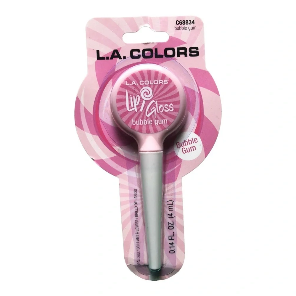 4 nostalgia lollipop lip balms bubble gum cotton candy mixed berries green apple